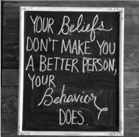 Beliefs v.s. Behaviors