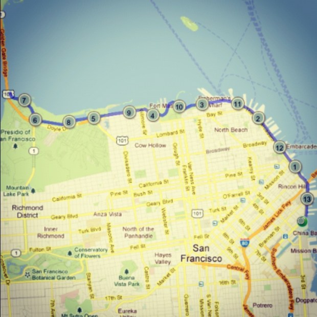 Sunday Run - 03/04/2012 AT&T Park to Golden Gate Bridge and back to AT&T Park