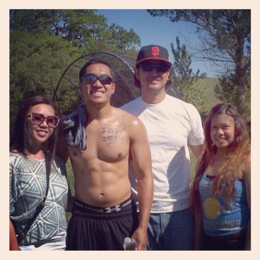 (Left to Right): my woman, me, my eldest cousin Jose, and his daughter Sheila