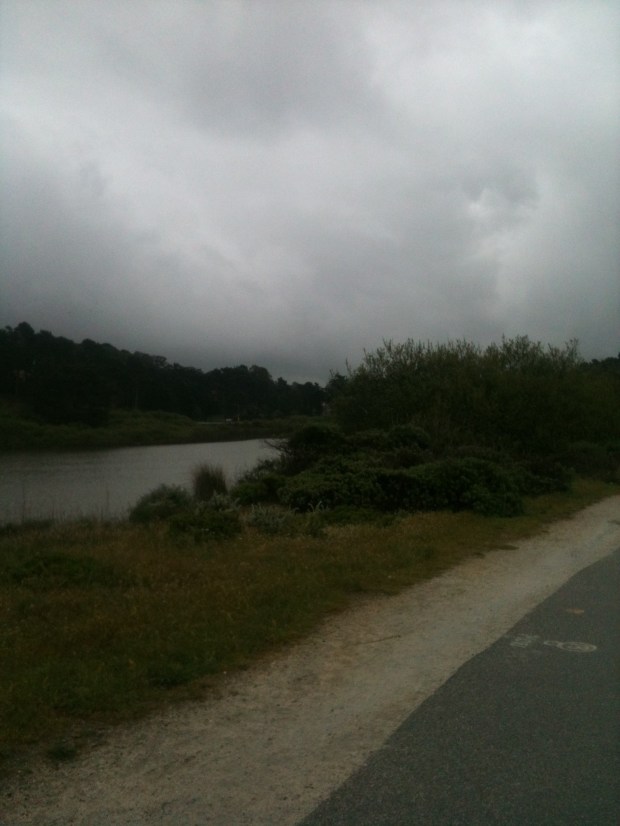 Lake Merced on a rainy day